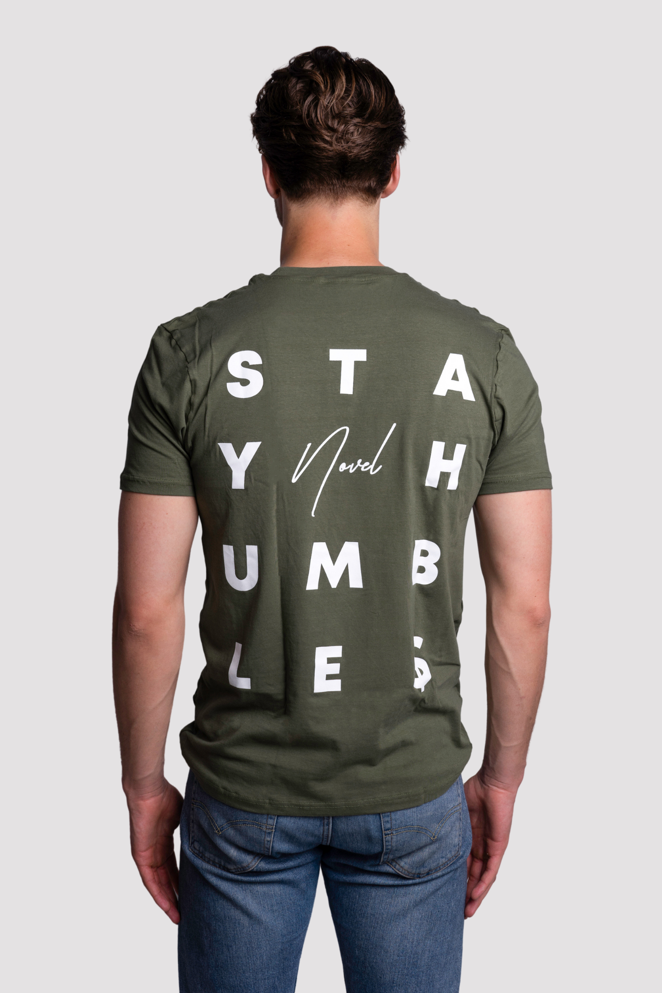 NOVEL 'STAY HUMBLE $' T-shirt Army Green