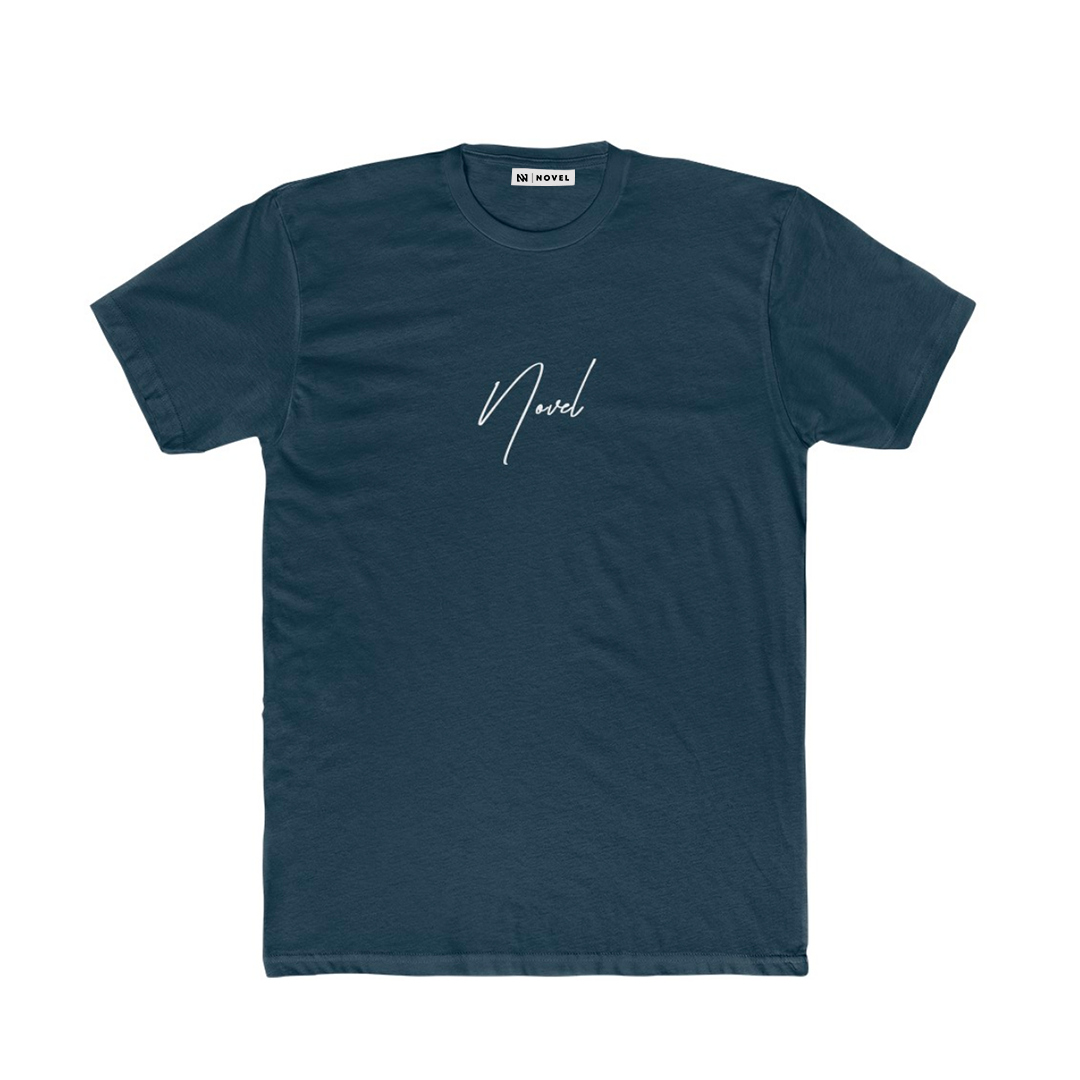 NOVEL Glitch Logo T-shirt Navy Blue