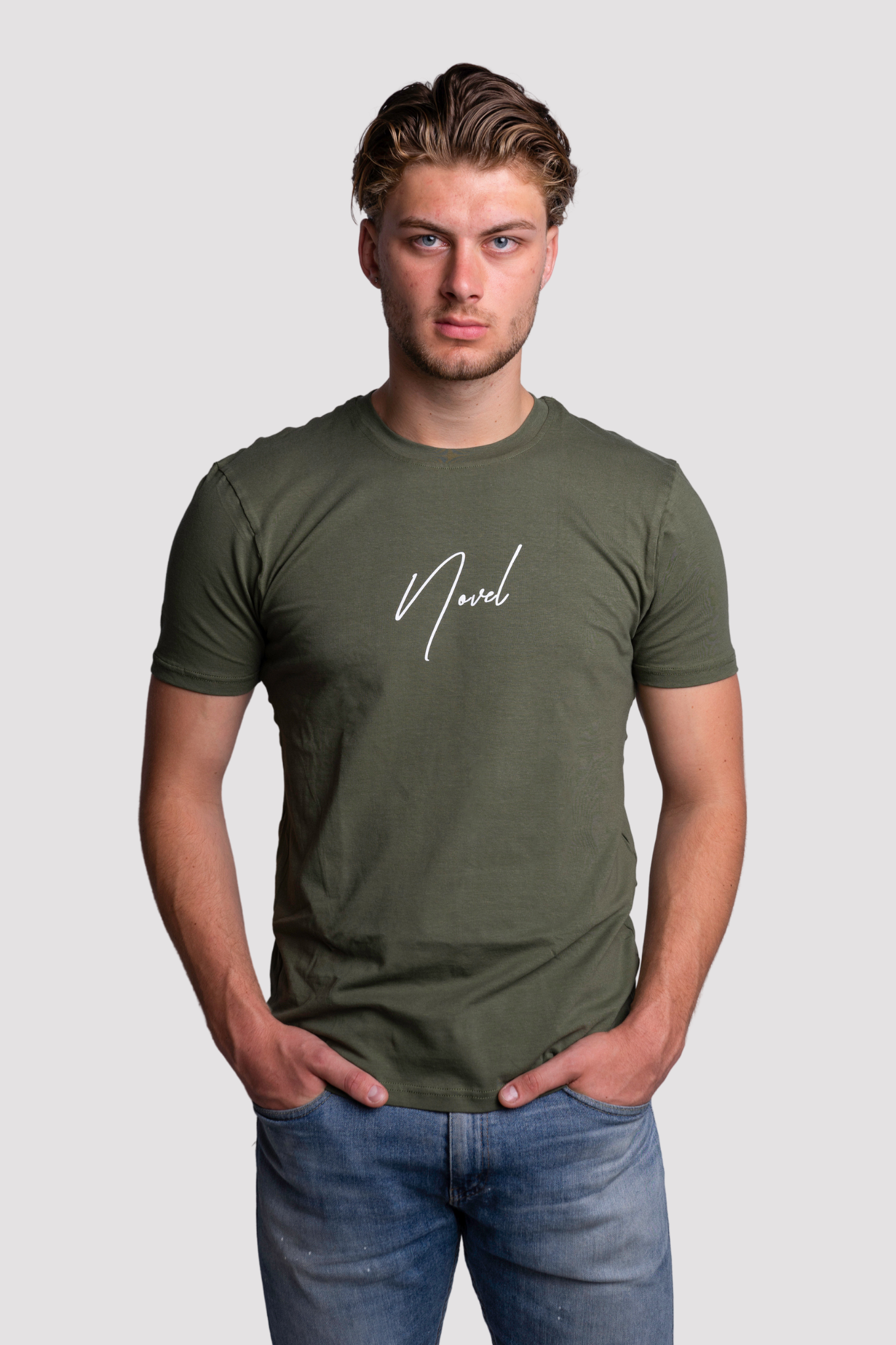 NOVEL 'STAY HUMBLE $' T-shirt Army Green