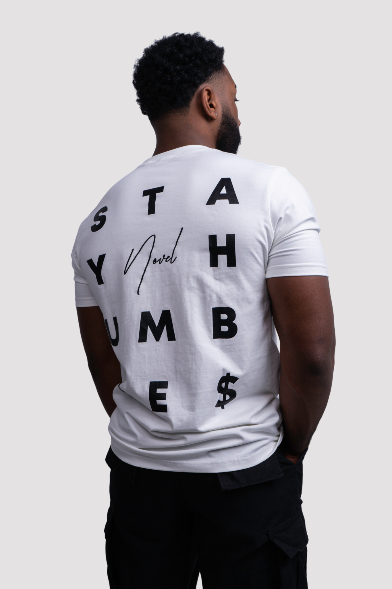 NOVEL 'STAY HUMBLE $' T-shirt White