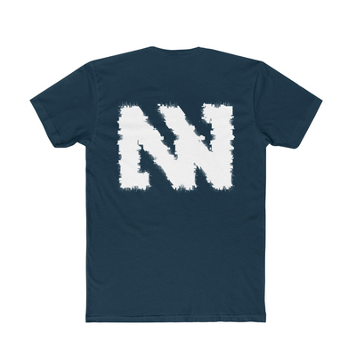 NOVEL Glitch Logo T-shirt Navy Blue